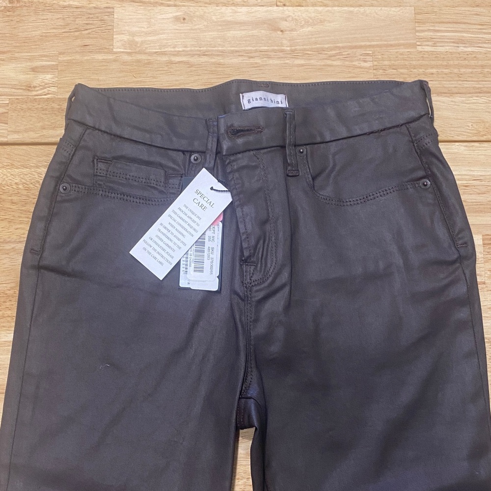 Gianni Bini Black Faux Leather Skinny Pants